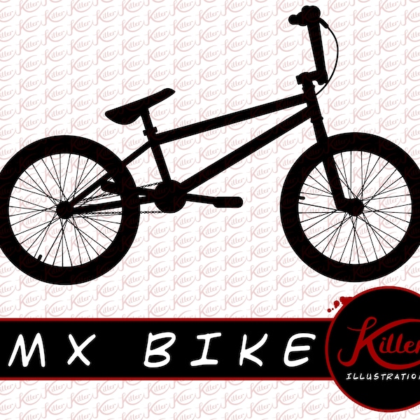 BMX BIKE Vector | Bicycle Clip Art | Freestyle | Cut File| Instant Digital Download | Svg | Png | Pdf | Jpg | Eps | Dxf |