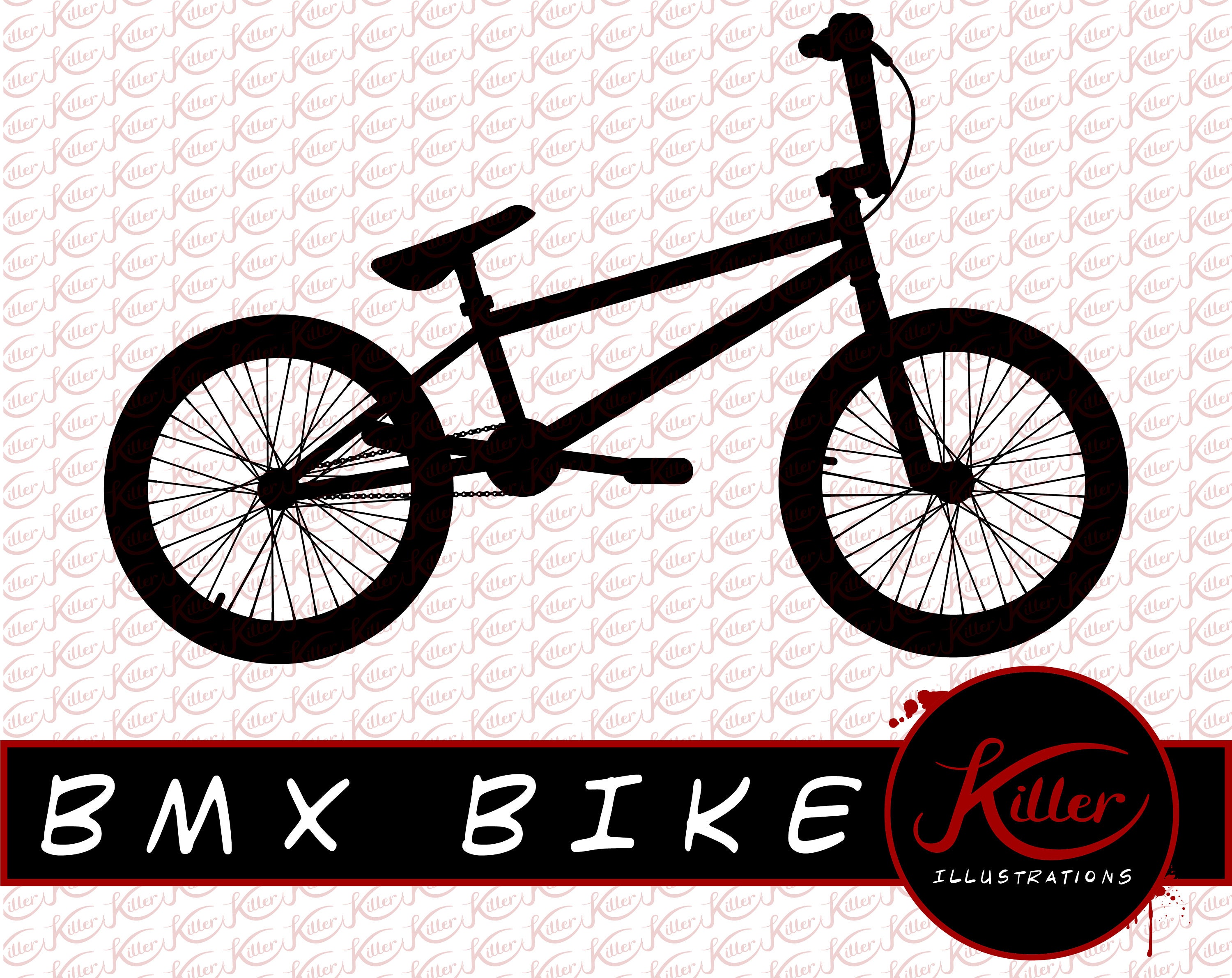 BMX BIKE Vector Bicycle Clip Art Freestyle Cut File Instant Digital Download Svg Png Pdf Jpg Eps Dxf Etsy