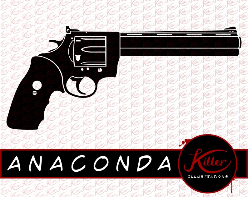 44 Magnum Gun Vector Clip Art Firearm Cut File Instant Etsy - 