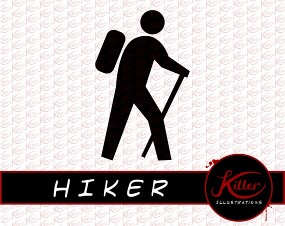 Wanderer Vektor Wandern Clipart Schneiden Sie Datei Etsy
