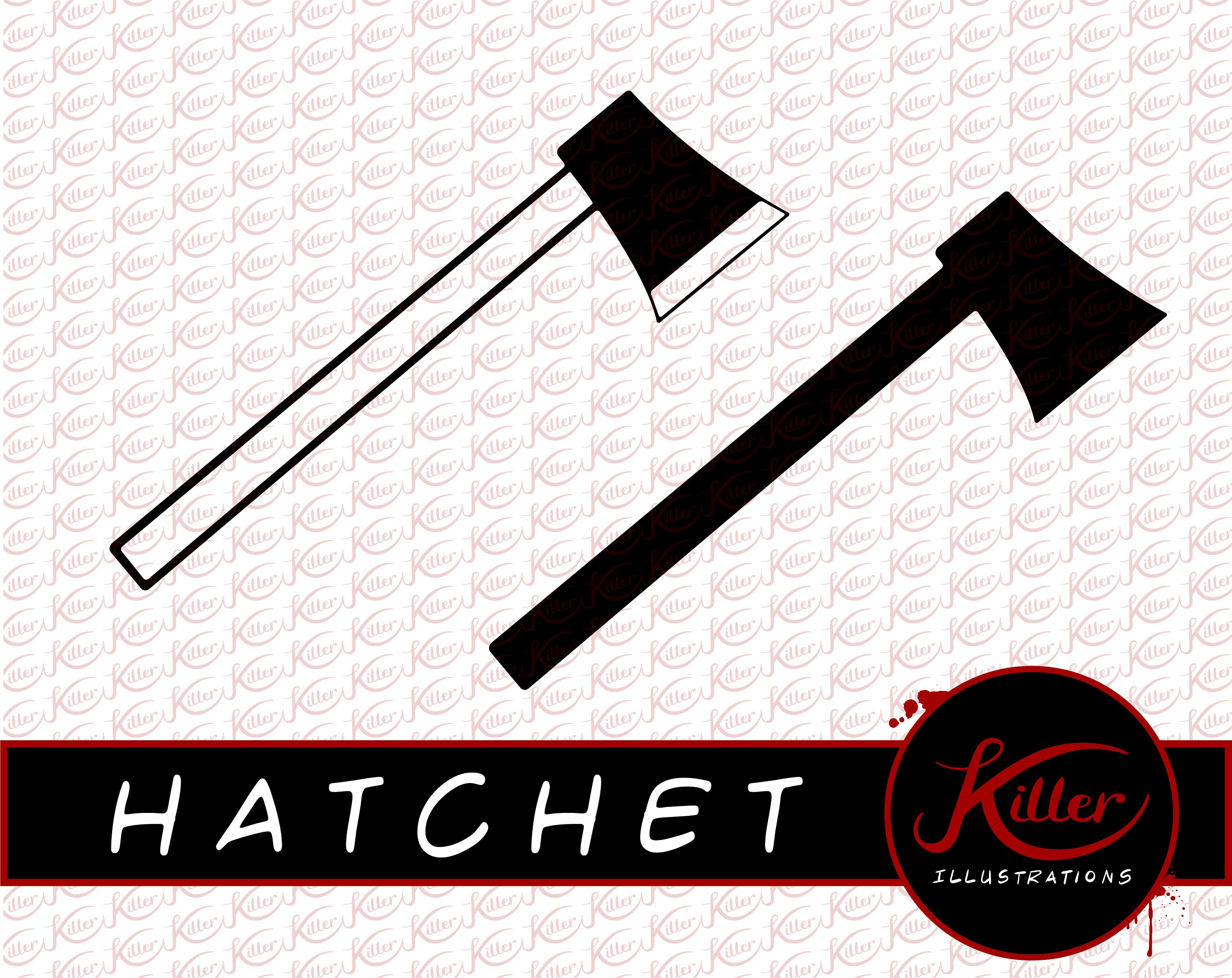 Hatchet Vector Clip Art Weapon Cut File Instant Digital - Etsy