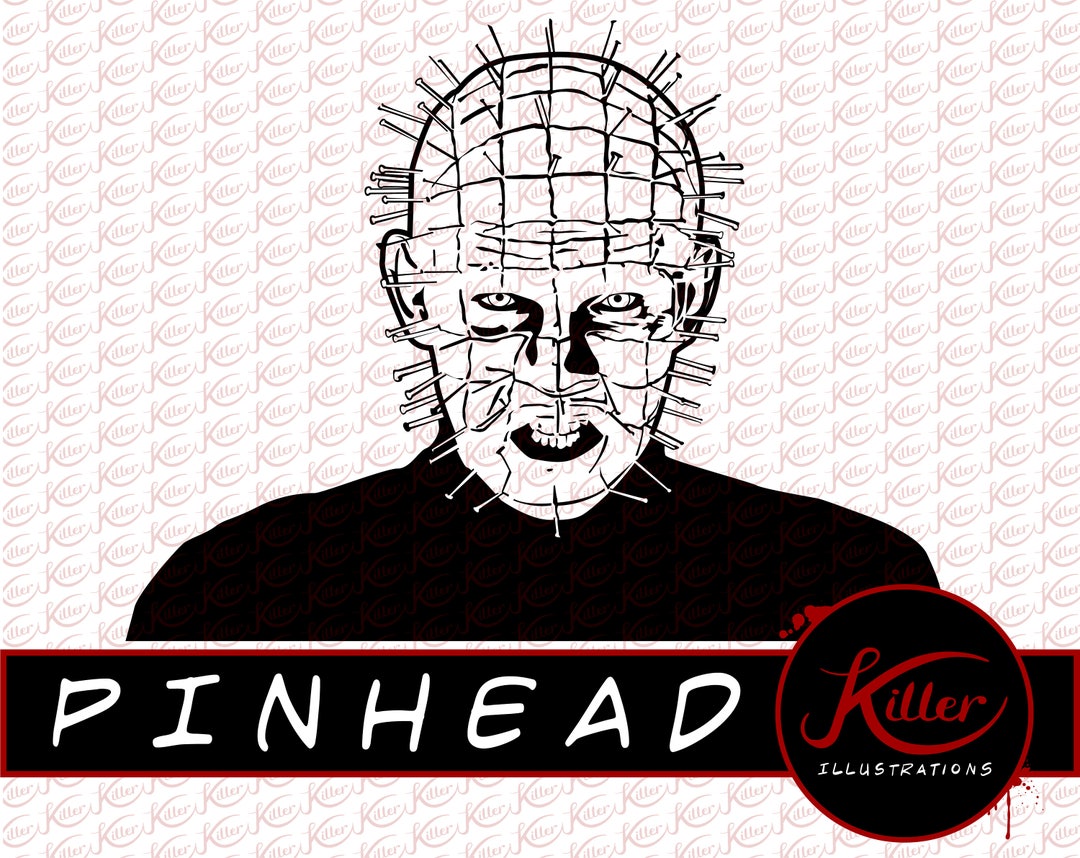 Pinhead Vector Hellraiser Clip Art Horror Cut File Instant Digital