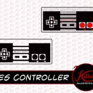 NES Controller Vector | Clip Art | Cut File| Instant Digital Download | Svg | Png | Pdf | Jpg | Eps | Dxf |