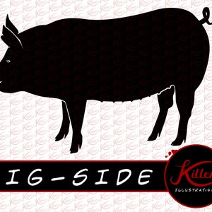 PIG Vector | ANIMAL Clip Art | HOG | Boar| Cut File| Instant Digital Download | Svg | Png | Pdf | Jpg | Eps | Dxf |