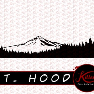 Mountain Vector | Mt Hood Clip Art | Oregon Cut File| Instant Digital Download | Svg | Png | Pdf | Jpg | Eps | Dxf |