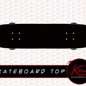 Skateboard (boven) Vector | Skateboard glinsterende Clip Art | Bestand knippen | Instant Digitale Download | SVG | PNG | PDF | Jpg | EPS | DXF |
