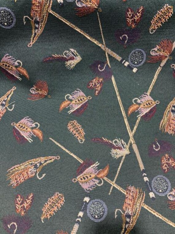 fabric with fishing lures Spoonflower Fly Outdoors on Petal Signature Cotton | Yard | Fishing Outdoors Boys Pattern Fishing Lure Tapestry Fabric 3