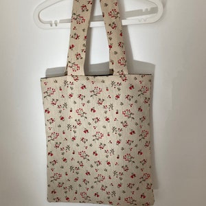 totebag cotton fabric flowers