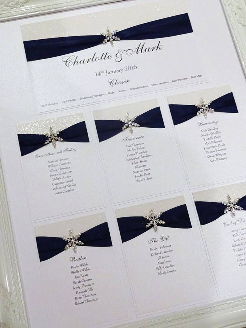 Winter Snowflake FOLDED Wedding Invitation SAMPLE image 8