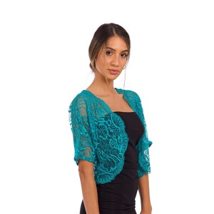 Teal lace jacket clearance