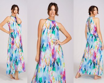 tie dye ball gown
