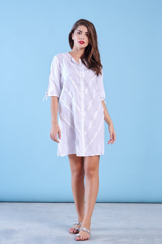 linen shirt dress womens