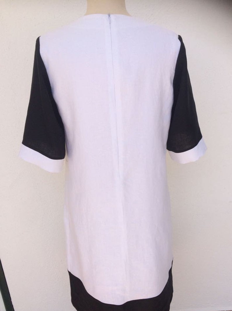 Shift dress white linen dress linen tunic dress tunic plus size linen midi dress plus size linen summer dress white dress trapeze dress