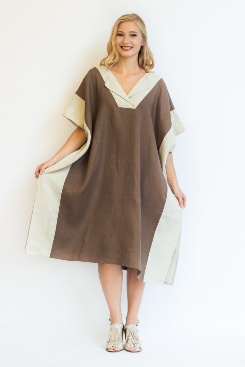 kaftan linen dress