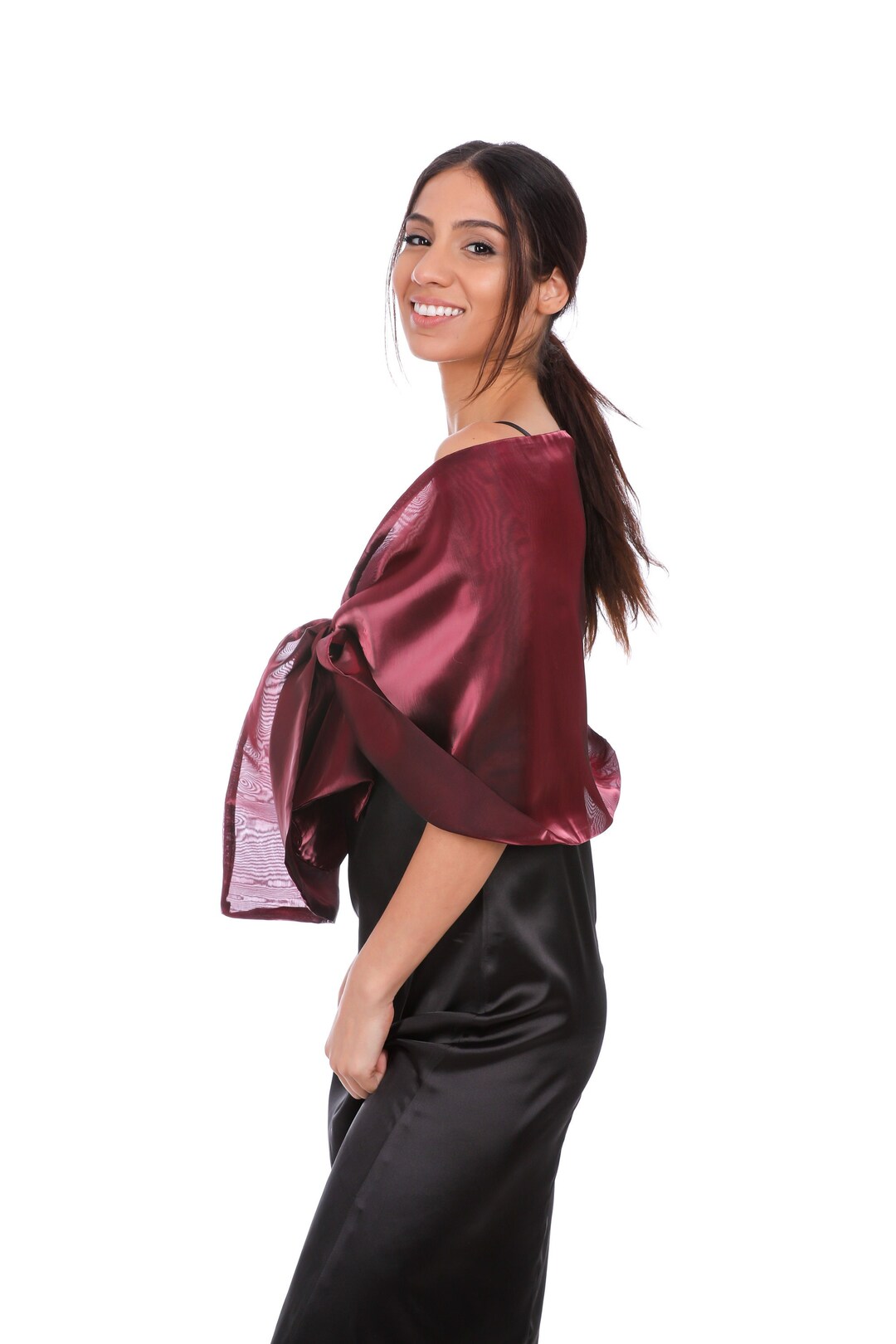 organza wedding shawl