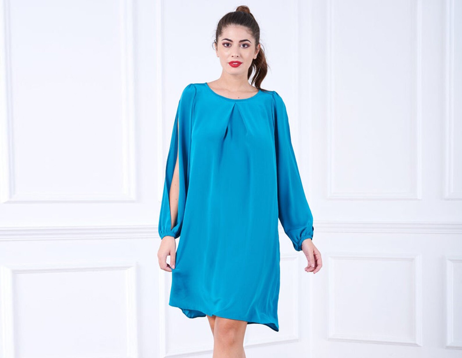 Dress for Women, Silk Dress, Cocktail Dress, Formal Dress, Knee Length — free download