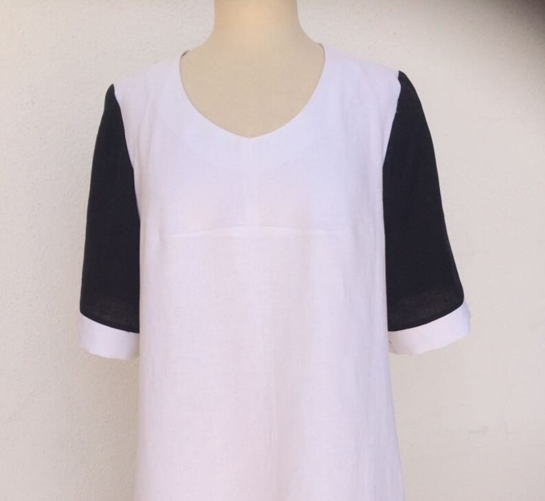Shift dress white linen dress linen tunic dress tunic plus size linen midi dress plus size linen summer dress white dress trapeze dress