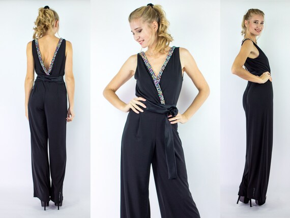 black jumpsuit prom