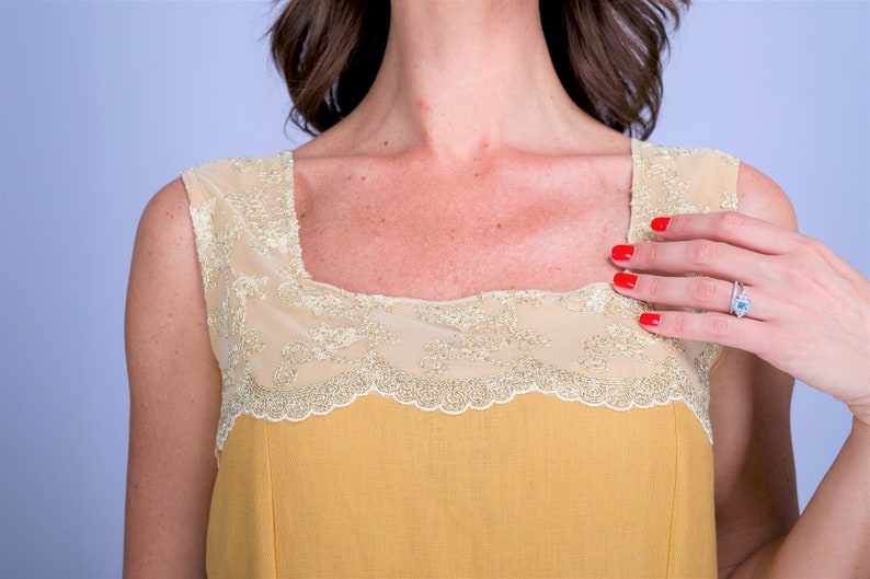 Marigold Linen Sundress Linen Crochet Dress Wedding Guest Etsy