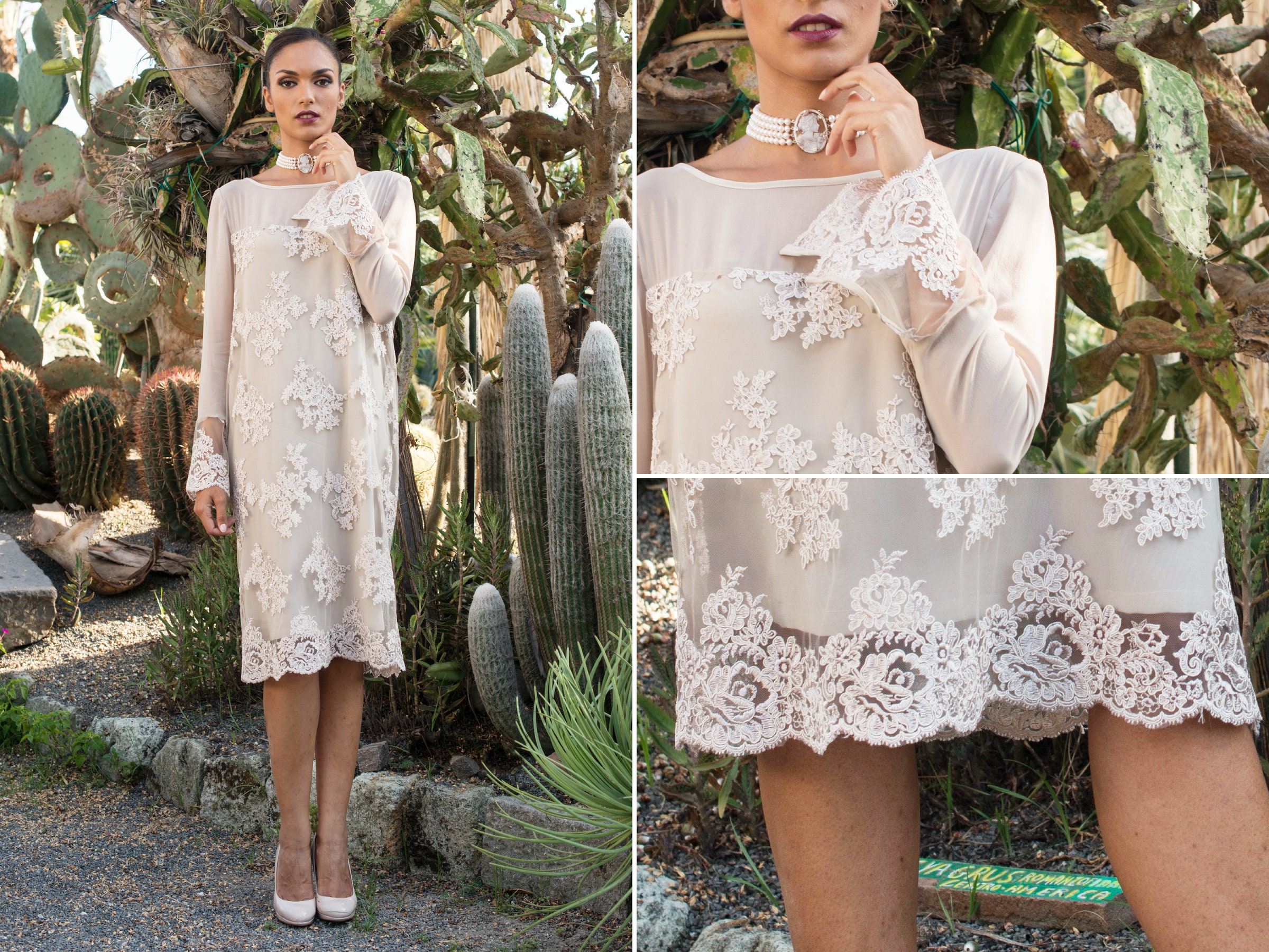 Made In Italy Lace Dress Lace Wedding Dress Boho Wedding Etsy