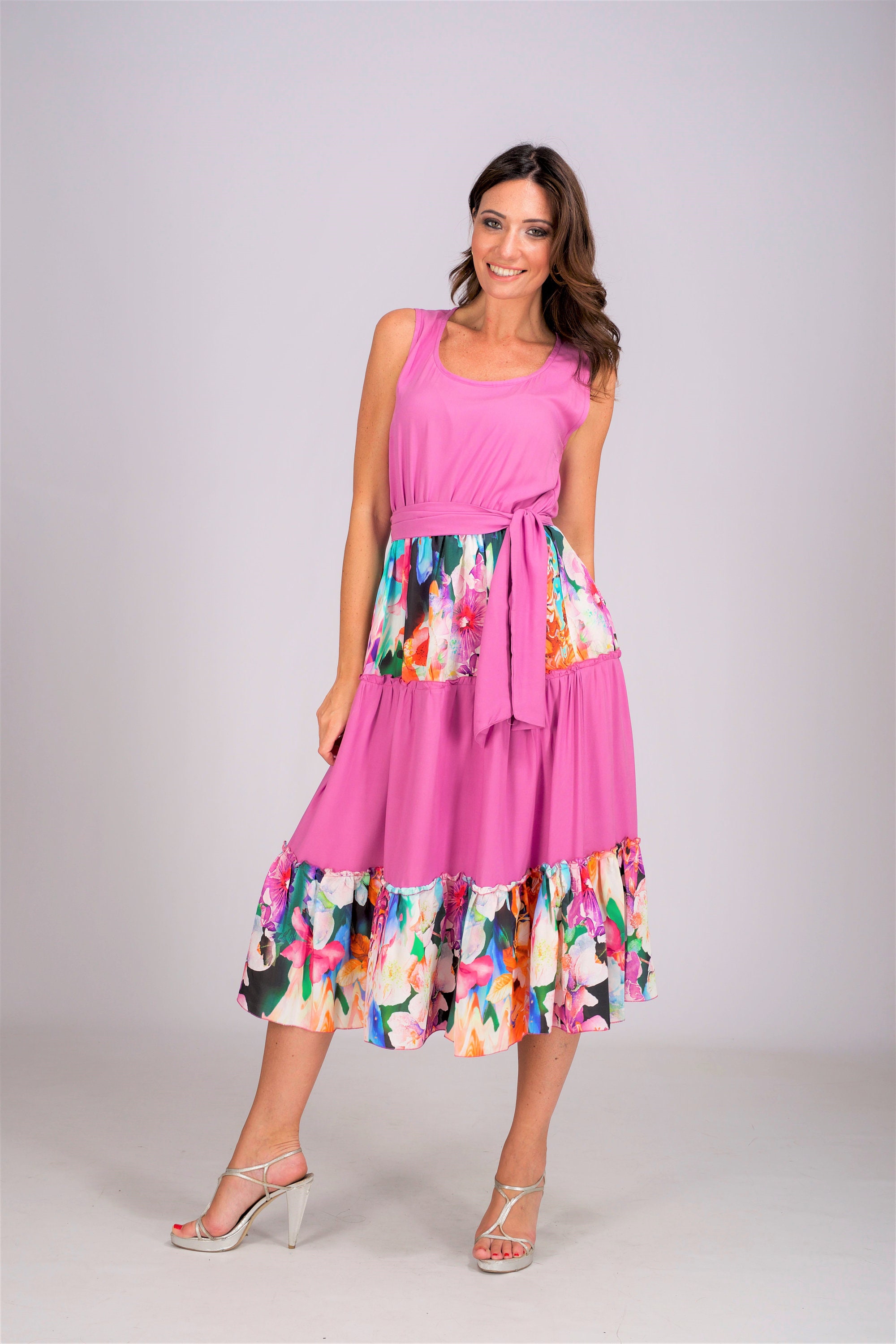 Dress For Women Pink Dress Midi Dress Sleeveless Dress | Etsy