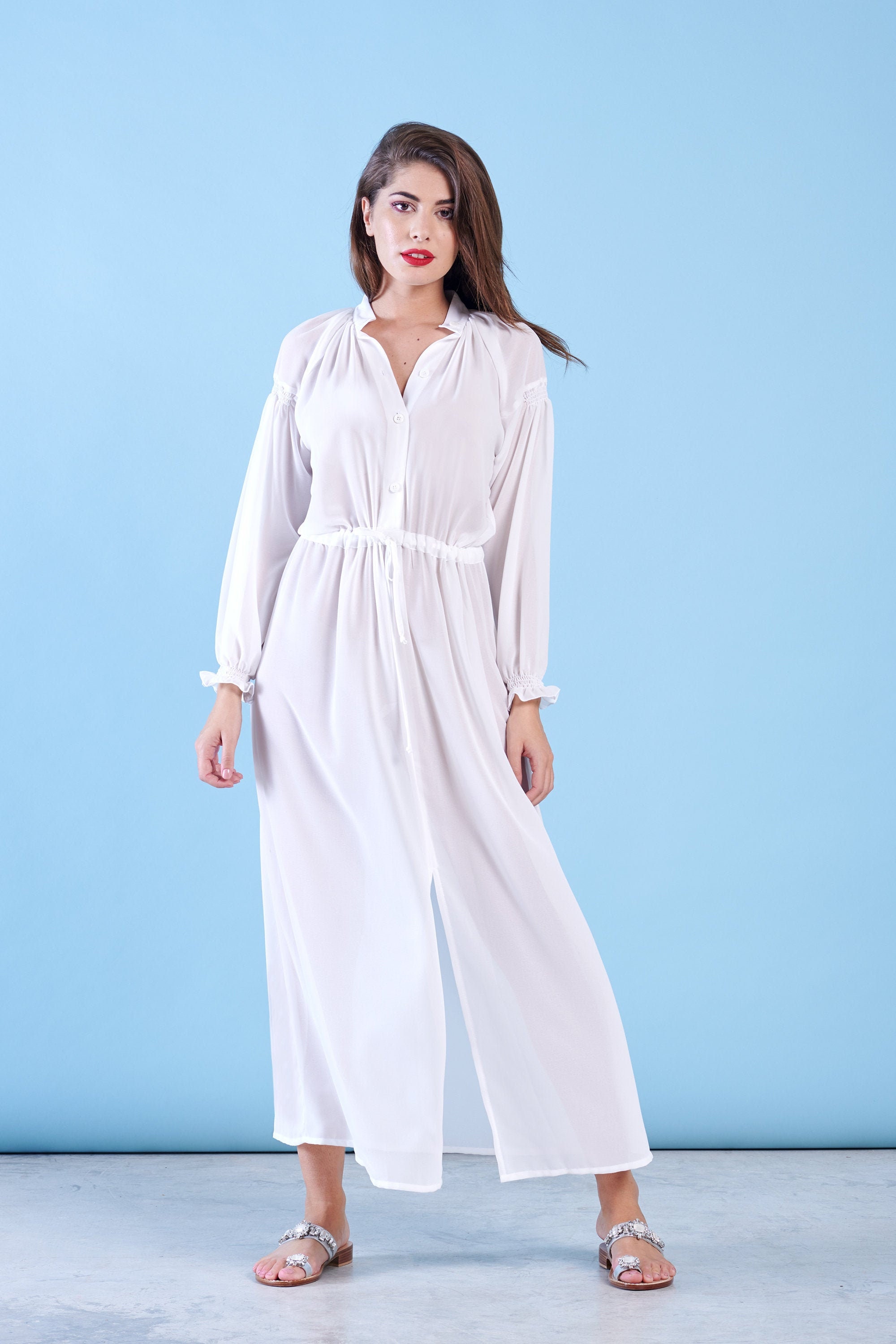 shirtwaist maxi dress