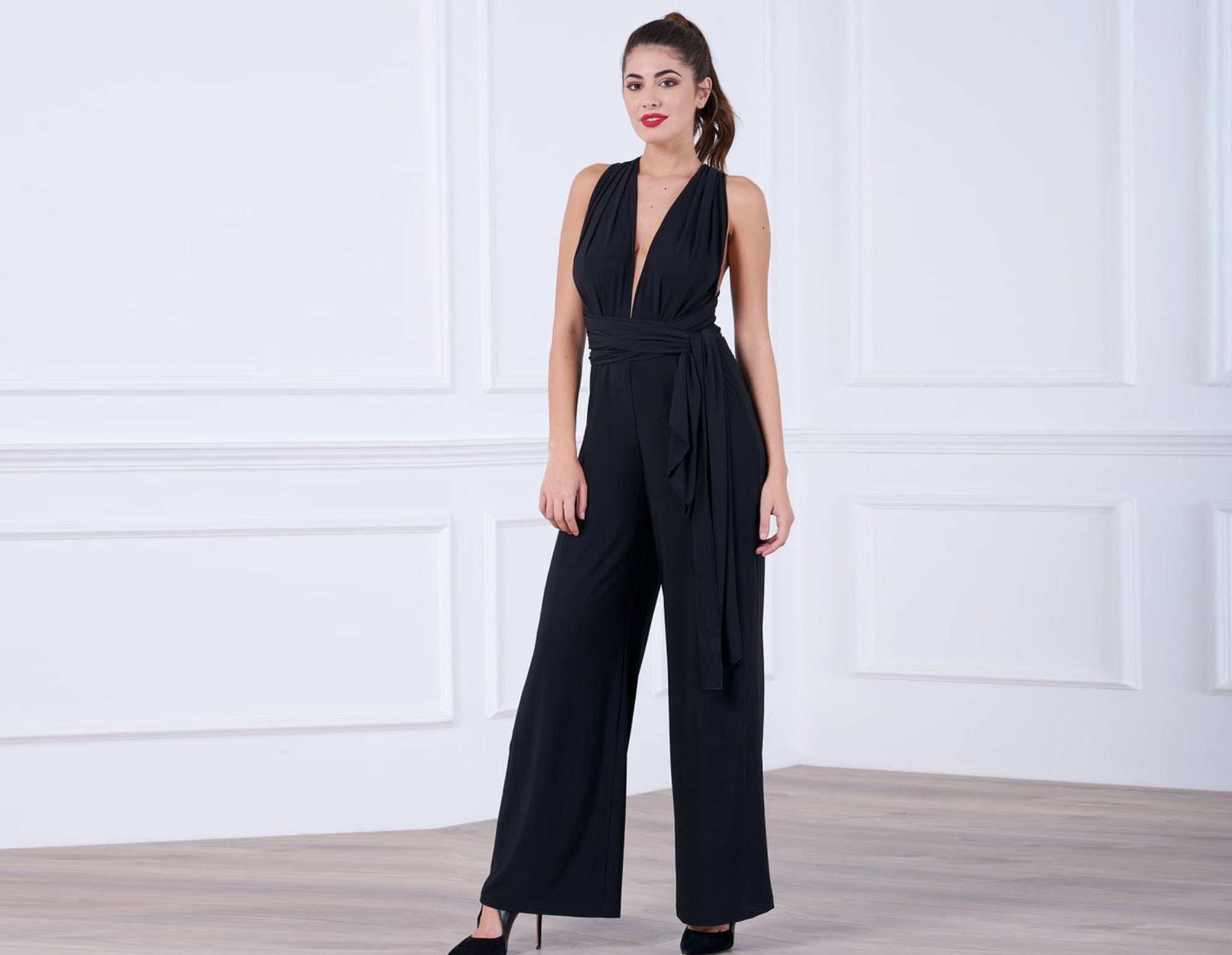 Details more than 70 black jumpsuit evening wear super hot - ceg.edu.vn