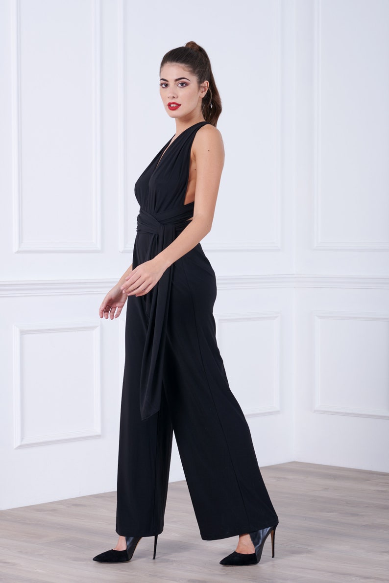 Black Wedding Guest Jumpsuit Formal Jumpsuit for Women Black - Etsy