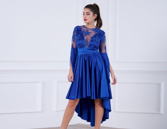 Blauwe jurk bruiloft hotsell