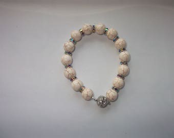 Effect cracked glass beads bracelet