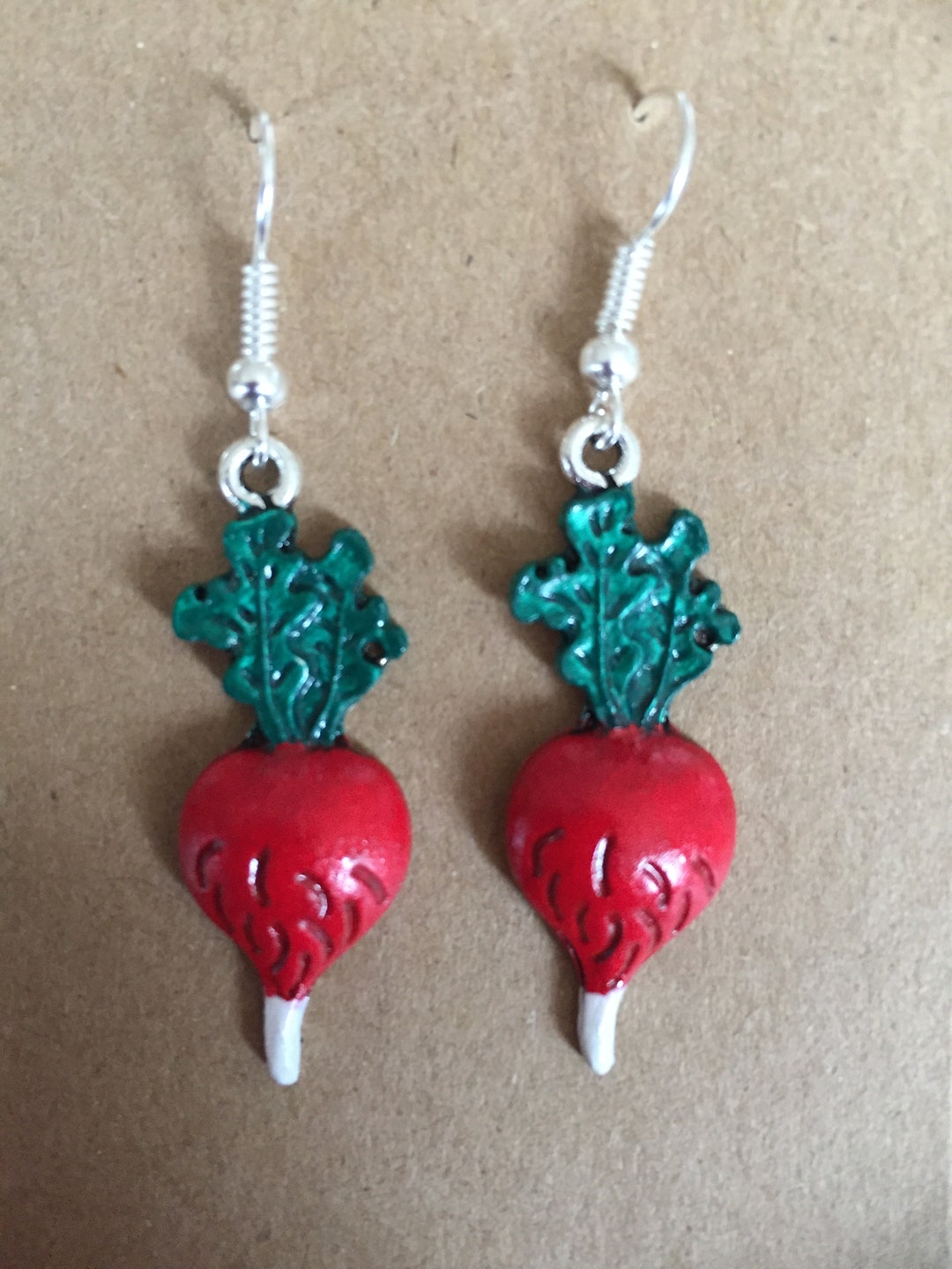 Radish Earrings Luna Handmade Etsy