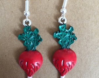 Radish Earrings - Luna - handmade