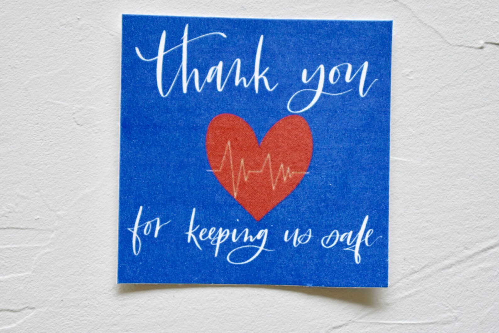 Thank you for keeping us safe sticker health care worker Etsy
