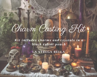 Charm casting kit/fortune telling, psychic reading,Divination Charms For Tarot Reading, Fortune Telling Trinkets, Spiritual Communication