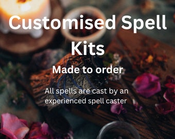 Customised Spell Kits| personalised spells| Wicca| spell work | witchcraft | witch spells| spell caster | Beginner witch spell kit.