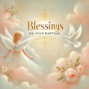 Greating card Baptism - Baptism greeting card