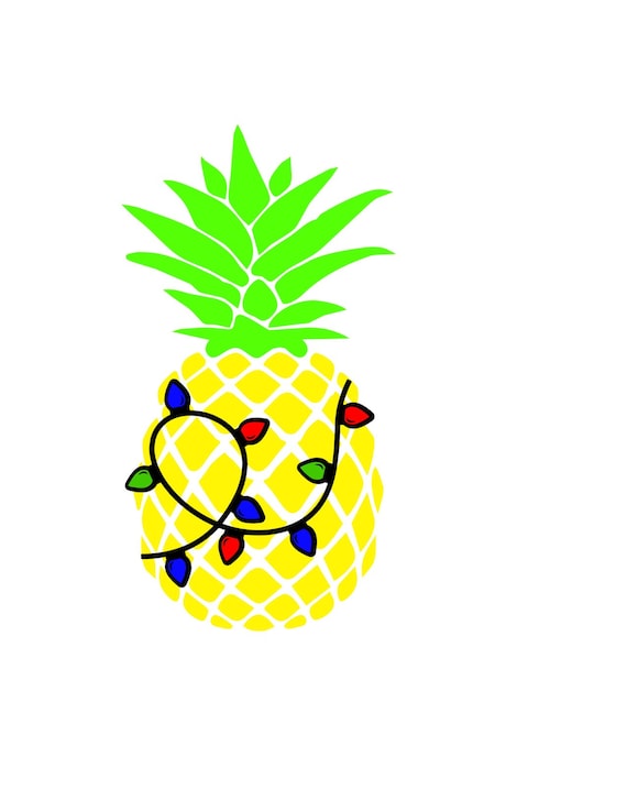Download Christmas Pineapple Cut File Svg Etsy