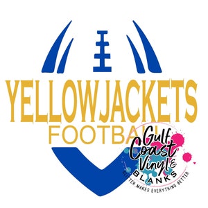 Yellowjackets football Cut, Print, Sublimation PNG Digital Design Download
