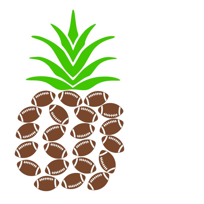 Football Pineapple svg cut file Etsy