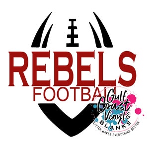 Rebels Football Cut, Print, Sublimation PNG Digital Design Download