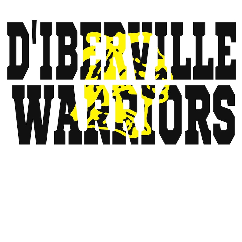 D'iberville Warriors Knockout Cut File Svg Etsy