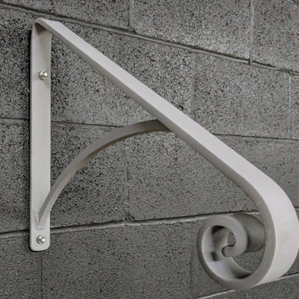 Steel Grab Rail for Stairs & Walls - Handrail for 1-2 Steps - Indoor/Outdoor - Made in USA - Customizable Finishes