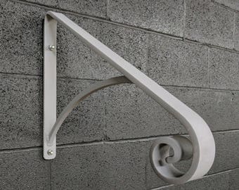 Steel Grab Rail for Stairs & Walls - Handrail for 1-2 Steps - Indoor/Outdoor - Made in USA - Customizable Finishes