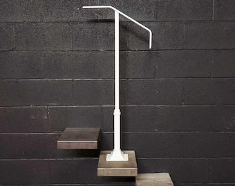 Modern Metal Stair Handrail: Single Post, Surface Mount, Indoor/Outdoor
