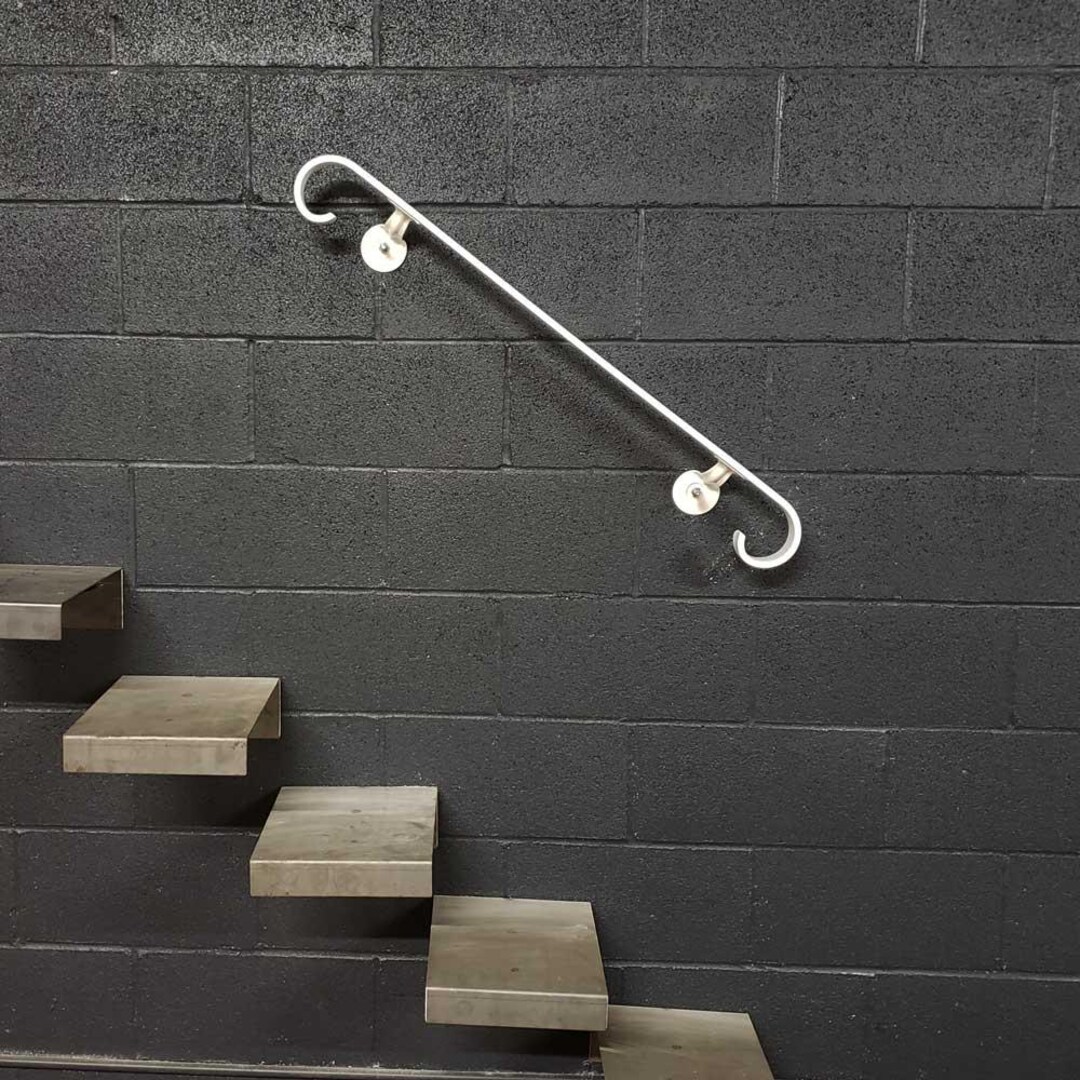 5 Foot Simple Wall Rail for Stairs, Steel Railing Handrail for Steps ...