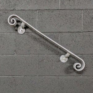 4 Foot Wall Rail for Stairs, Steel Railing Handrail for Steps, Outdoors or Indoors