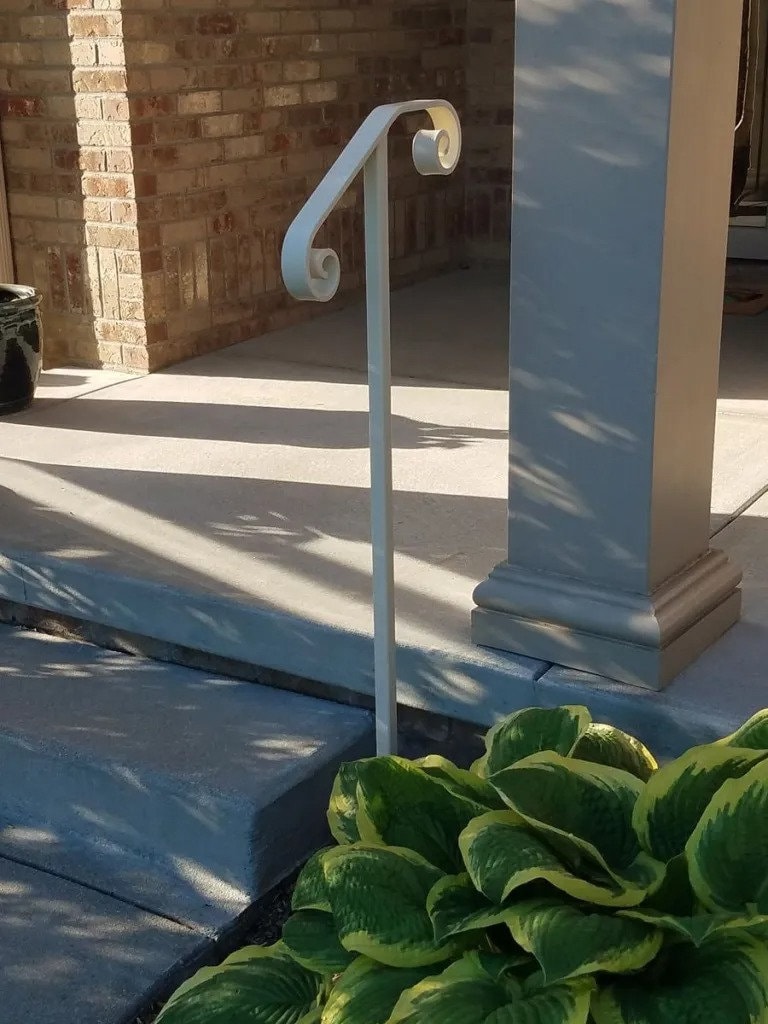 In-ground Single Post Handrail for Stairs for 1 to 2 Steps, Steel ...