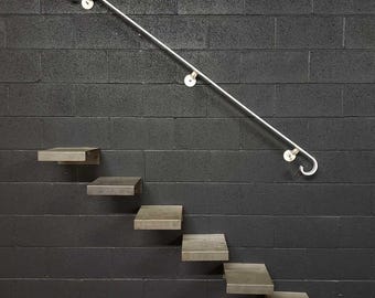 6' Foot Simple Wall Rail for Stairs, Indoor or Outdoor