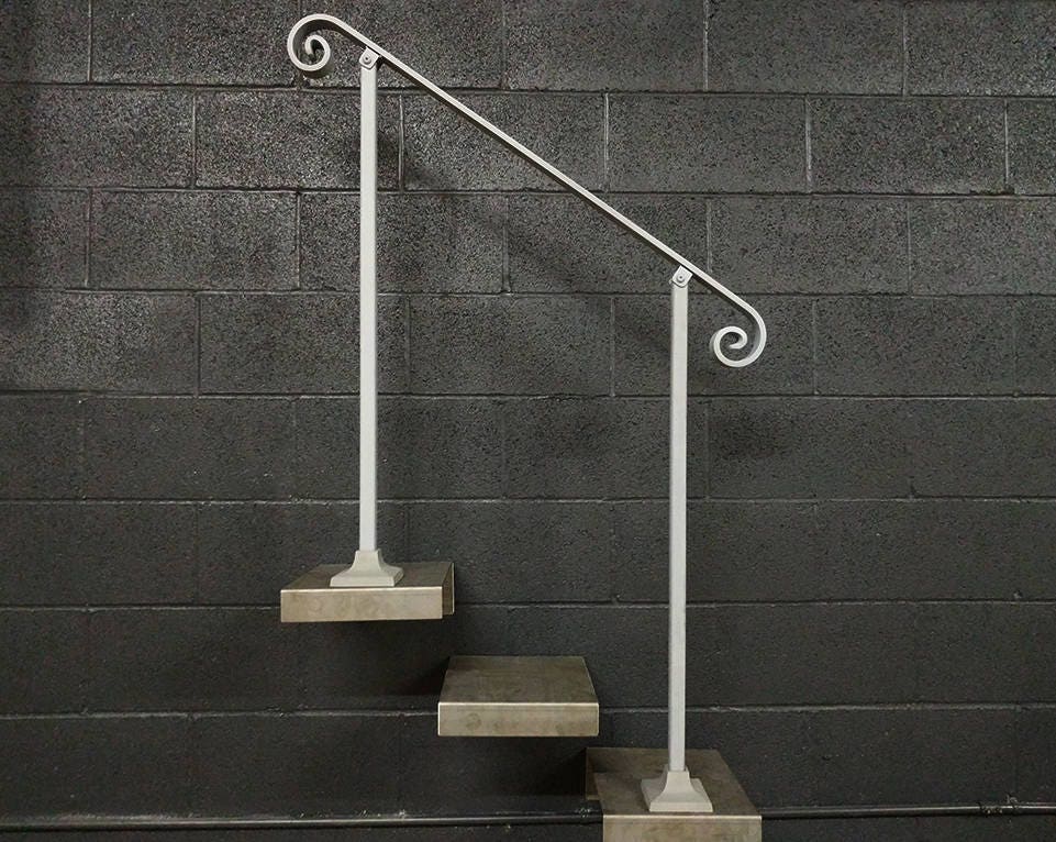 4 Step Handrails Outdoor Steps Wrought Iron Stair Railing