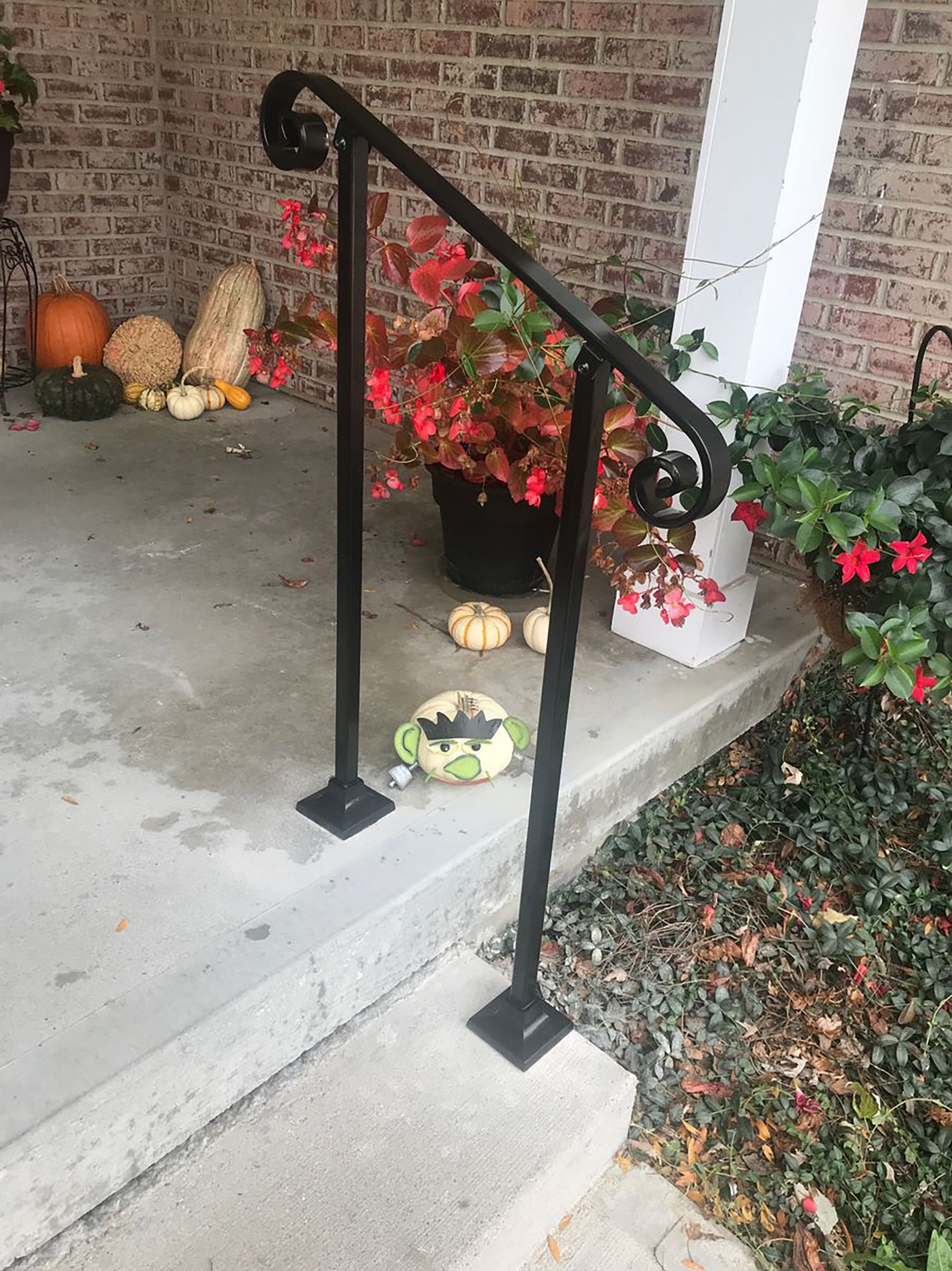 2 Foot Handrail for Stairs for Surface Mount Metal Handrail | Etsy